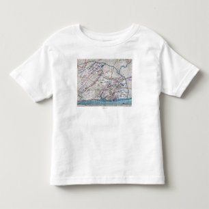 T-shirt Pour Les Tous Petits Bataille de Shiloh - carte panoramique de guerre