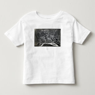 T-shirt Pour Les Tous Petits Bataille de Shiloh - carte panoramique de guerre