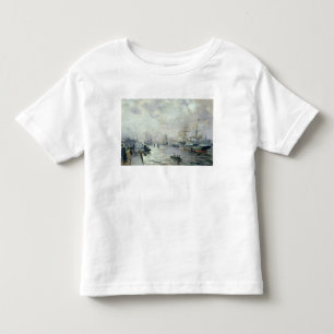 T-shirt Pour Les Tous Petits Bateaux de navigation dans le port de Hambourg,