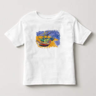 T-shirt Pour Les Tous Petits Bateaux de pêche de Vincent van Gogh   sur la
