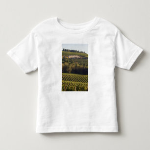 T-shirt Pour Les Tous Petits Bâtiment brun Archery Summit perché sur une collin