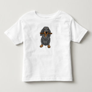 T-shirt Pour Les Tous Petits Bâton Dachshund