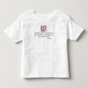 T-shirt Pour Les Tous Petits BEAUCOUP AIMÉ - Graffiti rouge citation coeur & am