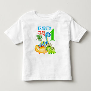 T-shirt Pour Les Tous Petits Bébé dinosaures fête d'anniversaire enfant