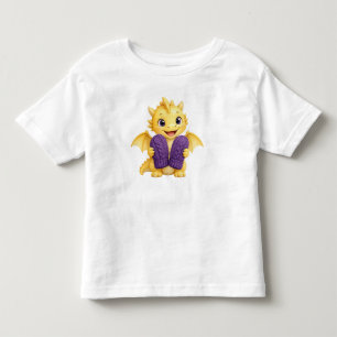 T-shirt Pour Les Tous Petits Bébé dragon tenant des mitaines Art de nurserie à