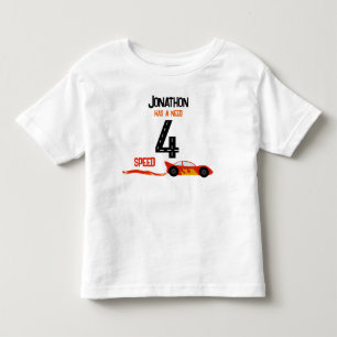 T-shirt Pour Les Tous Petits Besoin de 4 vitesse course quatrième anniversaire