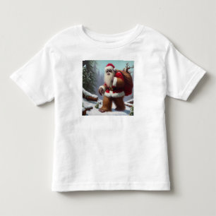 T-shirt Pour Les Tous Petits Bigfoot Santa Claus