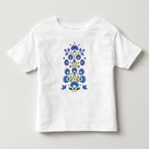 T-shirt Pour Les Tous Petits Bleu et vert Folk