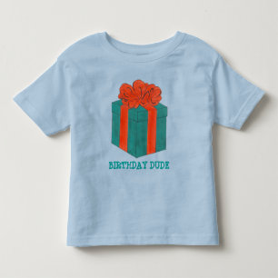 T-shirt Pour Les Tous Petits Boîte cadeau Anniversaire Dude Bleu/Rouge Présente