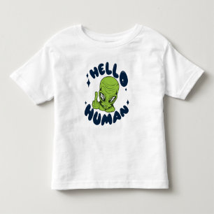 T-shirt Pour Les Tous Petits Bonjour Alien drôle humain