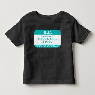 T-shirt Pour Les Tous Petits Bonjour je suis allergique à l'enfant customisé