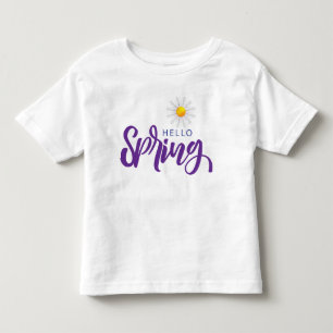 T-shirt Pour Les Tous Petits bonjour ressort