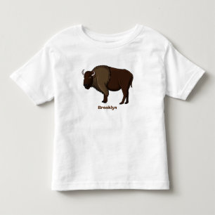 T-shirt Pour Les Tous Petits Bonne illustration de bison américain