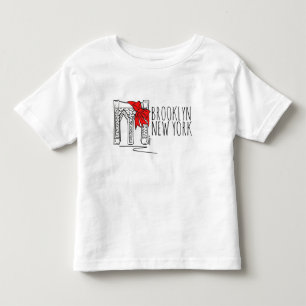 T-shirt Pour Les Tous Petits Brooklyn Bridge New York Noël