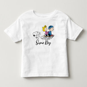 T-shirt Pour Les Tous Petits cacahuètes   Snoopy, Sally & Linus Sled