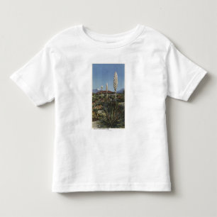 T-shirt Pour Les Tous Petits Cactus de CaliforniaYucca en fleur dans le désert