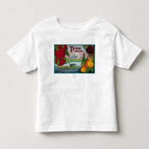 T-shirt Pour Les Tous Petits Caisse LabelWA de poire de Tyee, OU, et CA