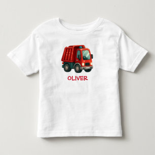 T-shirt Pour Les Tous Petits Camion à benne rouge mignon