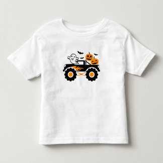 T-shirt Pour Les Tous Petits Camion citrouille Monster