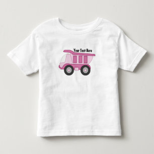 T-shirt Pour Les Tous Petits Camion rose (Personnalisé)