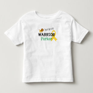 T-shirt Pour Les Tous Petits cancer de l'enfance.brave guerrière.CustomToddler