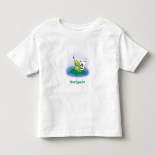 T-shirt Pour Les Tous Petits Caricature amusante de grenouille verte