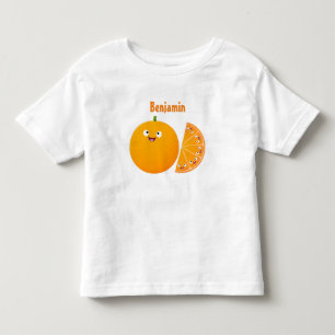 T-shirt Pour Les Tous Petits Caricature d'agrumes d'orange