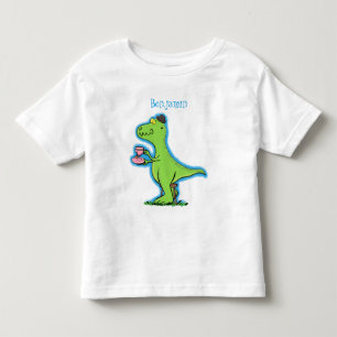 T-shirt Pour Les Tous Petits Caricature de dinosaure vert t rex