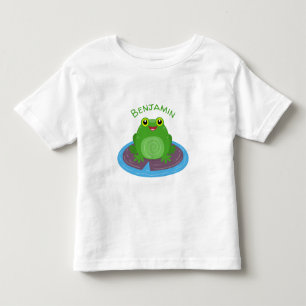 T-shirt Pour Les Tous Petits Caricature de grenouille verte mignonne