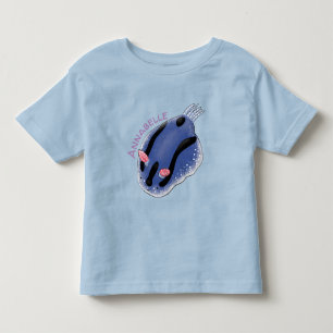 T-shirt Pour Les Tous Petits Caricature de nudibranche bleu mignon