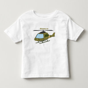 T-shirt Pour Les Tous Petits Caricature d'hélicoptère camoflage de l'armée