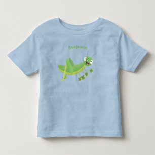 T-shirt Pour Les Tous Petits Caricature d'une pâtisserie joyeux verte