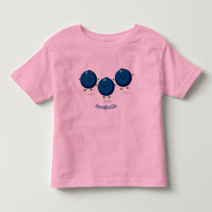 T-shirt Pour Les Tous Petits Caricature mignonne de bleuets violets