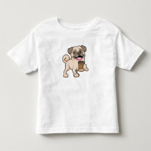 T-shirt Pour Les Tous Petits Carlin avec café pour aller