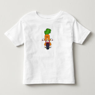 T-shirt Pour Les Tous Petits Carotte comme Biker avec Motorcycle.PNG