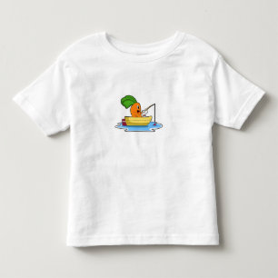 T-shirt Pour Les Tous Petits Carotte en bateau à la pêche avec canne à pêche