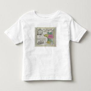 T-shirt Pour Les Tous Petits Carte allemande montrant des attaques navales