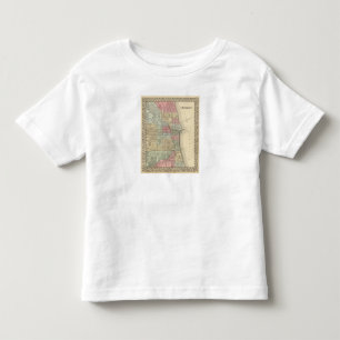 T-shirt Pour Les Tous Petits Carte de Chicago par Mitchell