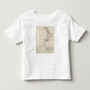 T-shirt Pour Les Tous Petits Carte de la colonie de la Nouvelle Zélande