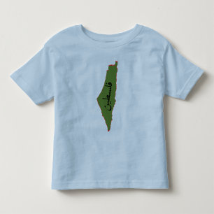 T-shirt Pour Les Tous Petits carte de la palestine avec mot palestine en arabe