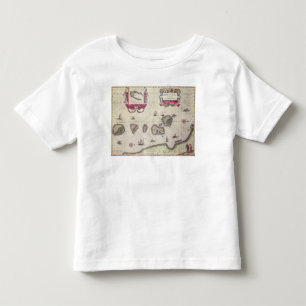T-shirt Pour Les Tous Petits Carte de l'île moluquoise, gravée