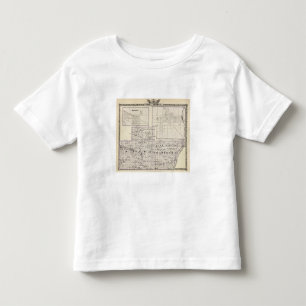 T-shirt Pour Les Tous Petits Carte de partie rigide et occidentale de comtés d