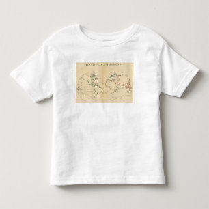 T-shirt Pour Les Tous Petits Carte de Worlp avec 5 zones