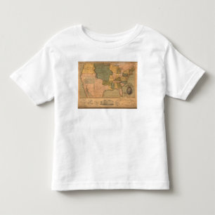 T-shirt Pour Les Tous Petits Carte des Etats-Unis avec George Washington