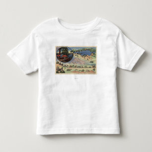 T-shirt Pour Les Tous Petits Carte détaillée de LA vers le lac