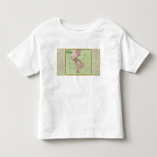 T-shirt Pour Les Tous Petits Carte physique des Amériques