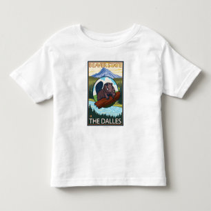 T-shirt Pour Les Tous Petits Castor et capot de Mt. - le Dalles, Orégon
