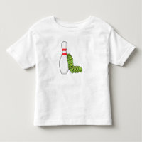 caterpillar at bowling with bowling pin