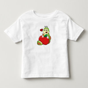 T-shirt Pour Les Tous Petits Caterpillar with Apple