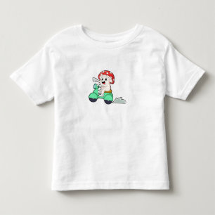 T-shirt Pour Les Tous Petits Champignon comme motard avec Scooter.PNG